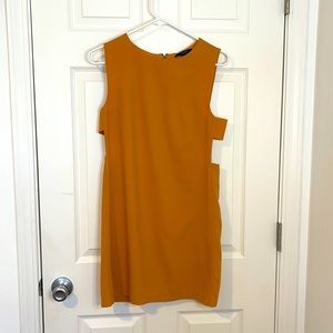 Mustard cut out dress